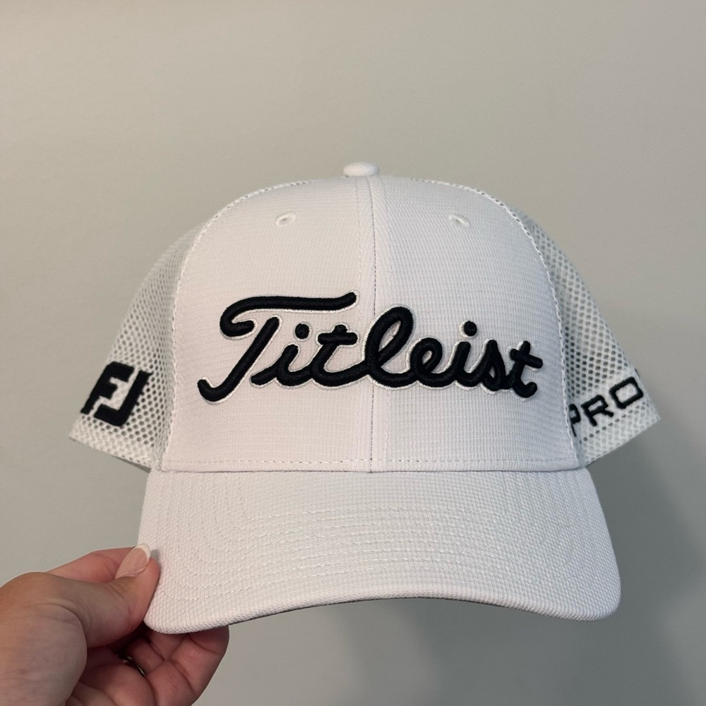 Titleist White Cap with Black Logo